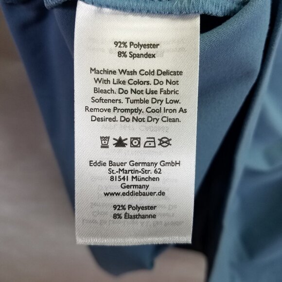 Eddie Bauer Dress Womens L Aster Sleeveless Empire Waist Blue UPF 50+ Travel NEW - Picture 10 of 16